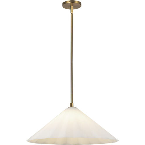 Alora Mood PD451820AGOP Serena 1 Light 20.5 inch Aged Gold Pendant Ceiling Light