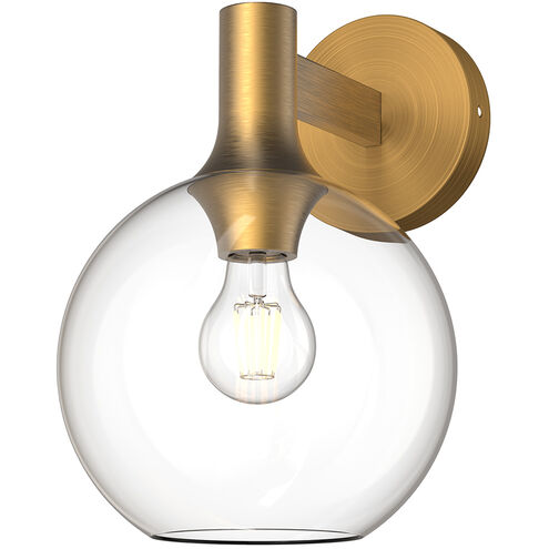 Alora Mood WV506108AGCL Castilla 1 Light 7.88 inch Aged Gold Bath Vanity Light Wall Light in Clear