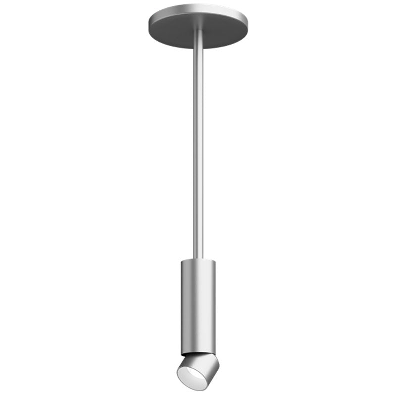Visual Comfort Architectural ENCY2RP-L129303A-UNV-AW ENTRA 2" 12W Adjustable Brushed Aluminum Cylinder LED Pendant - White Reflector - CCT 3000K - Beam Spread: 30°