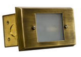 Dabmar Lighting LV612-ABS Brass Open Face Step Wall Light Bayonet, Voltage 12V, Antique Brass Finish