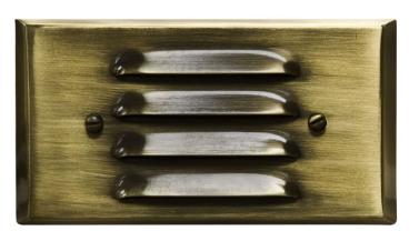 Dabmar Lighting LV613-L3-30K-ABS Copper Louvred Step Light Bayonet LED, Wattage 3W, Color Temperature 3000K, Voltage 12V, Antique Brass Finish