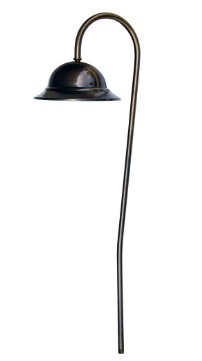 Dabmar Lighting LV112-L3-30K-ABS Brass Open Lamp G4 LED Path Light, Wattage 3W, Voltage 12V, Color Temperature 3000K, Antique Brass Finish