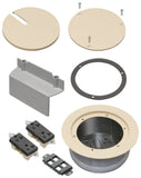 Arlington FLBC5570LA Recessed Cover Kit with Two Receptacles for New Concrete, Light Almond