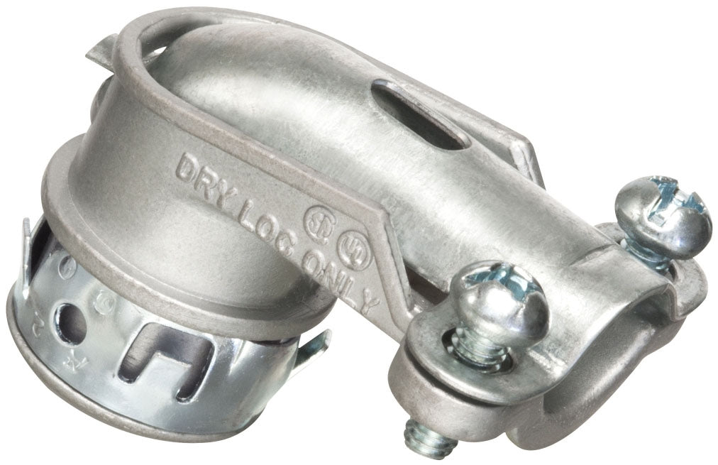 Arlington 851AST 1/2" 90-Deg Flex Snap-Tite Connector