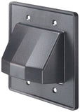 Arlington CE2BL Two-Gang Reversible Non-Metallic Cable Entrance Plate, Black Finish