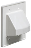 Arlington CE2 Two-Gang Reversible Non-Metallic Cable Entrance Plate, White Finish