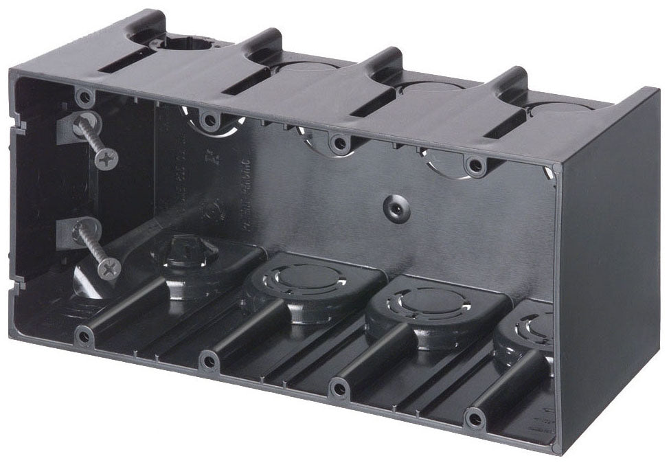 Arlington F104 4 Gang Screw Mount Device Box 10 Pack