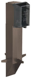 Arlington GPD19BR Gard-N-Post 19.5" Low Profile Enclosure with Built-In Cover, Brown Finish