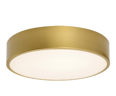 AFX Lighting BAYF12LAJUDLB Bailey 12 Inch LED Flush Mount Light - 20W - CCT Selectable - 120-277V - Light Antique Brass Finish