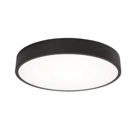 AFX Lighting BAYF14LAJUDBK-MSBB Bailey 14" LED Flush Mount - Motion Sensor - Battery Backup - 26W - CCT Selectable - 120-277V - Black Finish