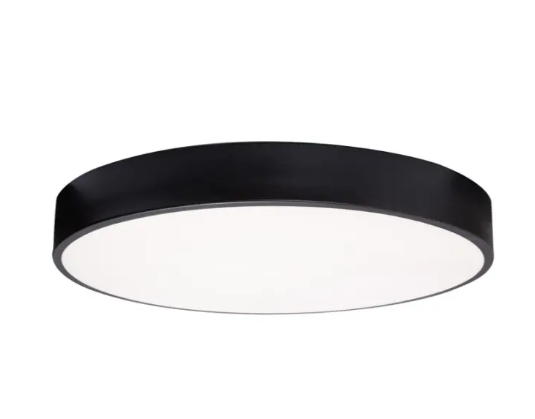 AFX Lighting BAYF19LAJUDBK-BB Bailey 19" LED Flush Mount - Battery Backup - 30W - CCT Selectable - 120-277V - Black Finish