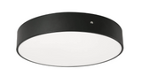 AFX Lighting BAYF24LAJUDBK-MSBB Bailey 24 Inch LED CCT Flush Mount In Black With White Acrylic Diffuser, Motion Sensor Battery Backup