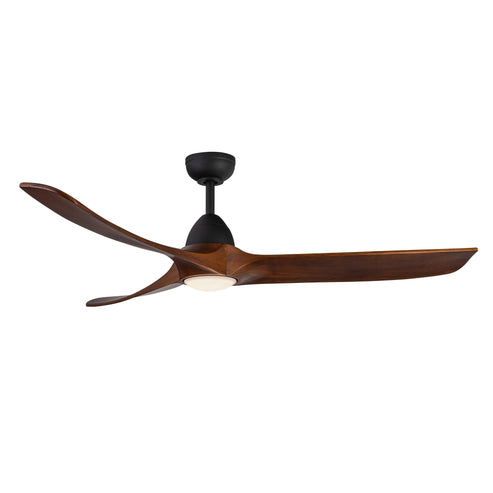 Kuzco Lighting CF97860-MB/DW-5CCT Baylor 60-in Ceiling LED Fan - CCT Selectable - Finish: Matte Black/Dark Walnut