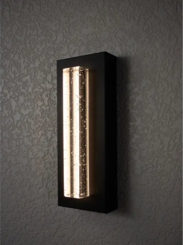 AFX Lighting BEAW0512LAJUDBK Beam 12" Outdoor LED Wall Sconce - 10W - CCT Selectable - 120-277V - Black Finish