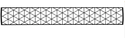 Infratech BL1S39 Single Element Contemporary Motif Upgrade Kit For 39 Inches Heaters - Black Color Finish