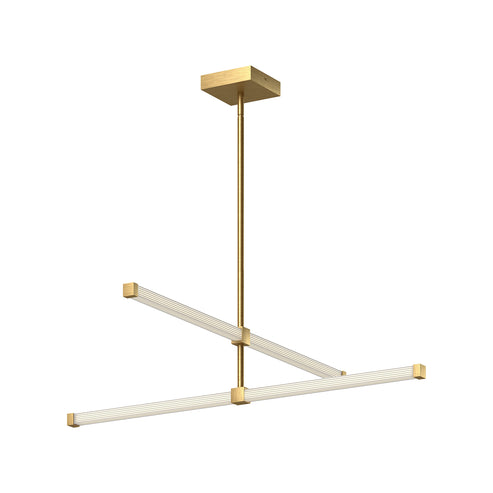 Kuzco Lighting CH23532-BG-UNV Blade 32-in Chandelier Ceiling Light - CCT: 3000K - Finish: Brushed Gold