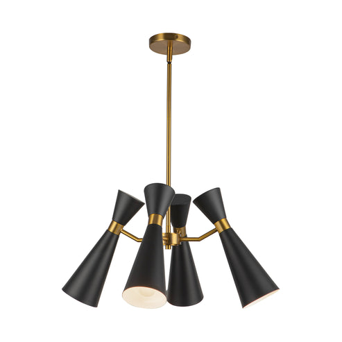 Alora Mood CH574424MBAG Blake 4 Light 24.13 inch Matte Black and Aged Gold Chandelier Ceiling Light