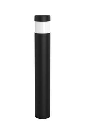 Westgate BOL-42-R-C-F-MCTP-BK 42" Round Flat Top Bollard LED, Selectable Wattage, Multi-Color Temperature, Voltage 120-277VAC, Black Finish