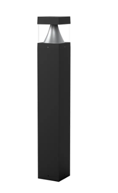 Westgate BOL-42-S-C-C-MCTP-BK 42" Round & Square Flat Top Bollard LED, Selectable Wattage, Multi-Color Temperature, Voltage 120-277VAC, Black Finish