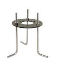 Westgate BOL-G5-ABK-R G5 Bollard Round Anchor Bolts And Mounting Plate, Black/ Silver finish