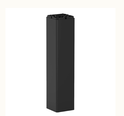 Westgate BOL-G8-SHAFT-34-BK Outdoor G8 34 Inch Black Square Bollard Shaft