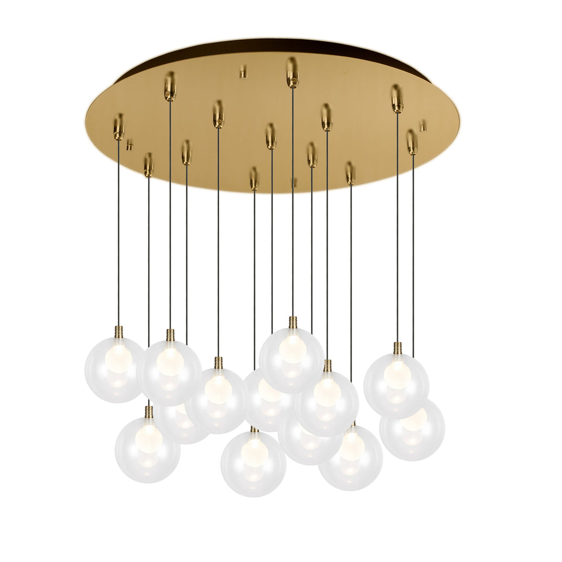 Kuzco Lighting MP3106BG-13 Bolla 6-in 13 Head Multi Pendant Ceiling Light - CCT: 3000K - Finish: Brushed Gold