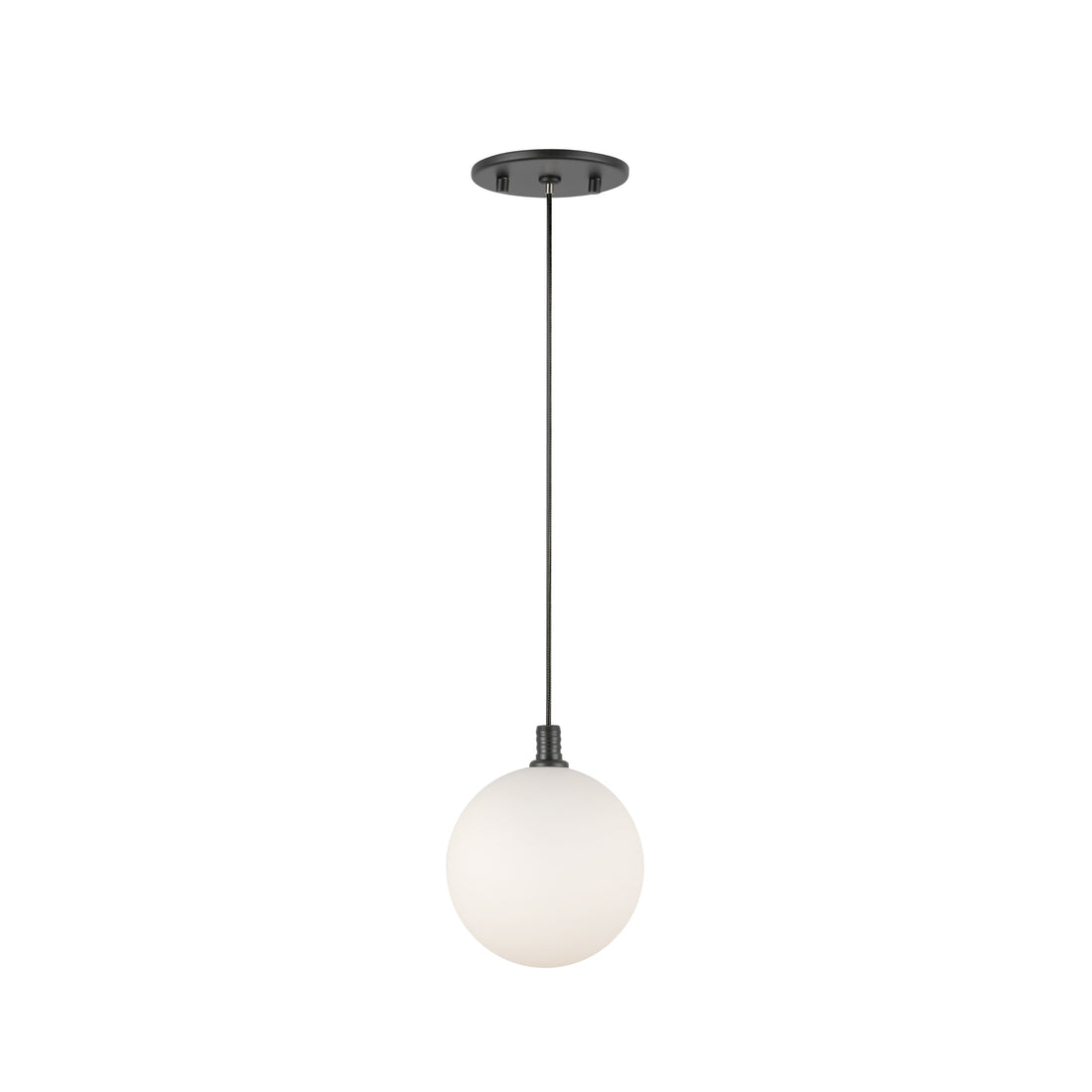 Kuzco Lighting PD3106-BK/OP Bolla 6-in Pendant Ceiling Light - CCT: 3000K - Finish: Black/Opal Glass