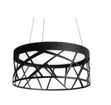 AFX Lighting BONP2032L30D1BK 36W LED Boon Drum Pendant Light, 3000 lm, 120V, 3000K, Black