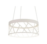 AFX Lighting BONP2032L30D1WH 36W LED Boon Drum Pendant Light, 3000 lm, 120V, 3000K, White