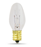Feit Electric BP15C71/2 Soft White E12 Base C7 Incandescent Light Bulb, Color Temperature 2700K, Wattage 15W, Voltage 120V - 2 Pack
