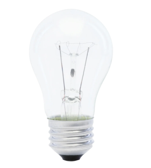 Feit Electric BP25A15/CL Clear A15 Appliance Incandescent Light Bulb, Color Temperature 2700K, Wattage 25W, Voltage 120V