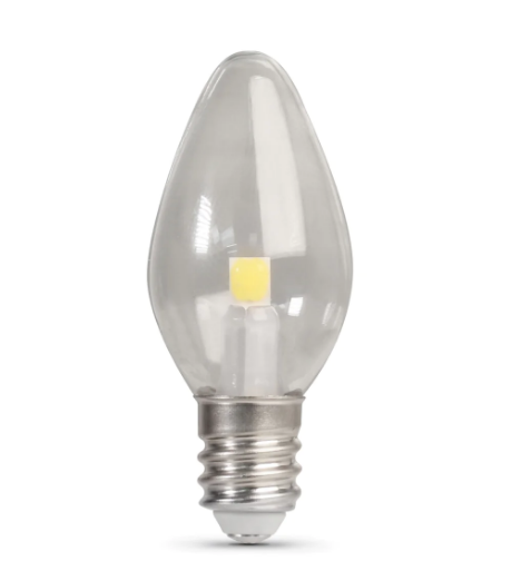 Feit Electric BP4C7/850/LED/4 Daylight C7 Special Use LED Light Bulb, Color Temperature 5000K, Wattage 0.35W, Voltage 120V - 4 Pack