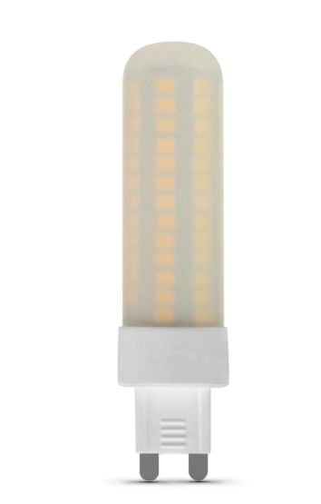 Feit Electric BP60G9/830/LED Replacement Dimmable Warm White G9 Base T4 Specialty LED Light, Color Temperature 3000K, Wattage 6.5W, Voltage 120V
