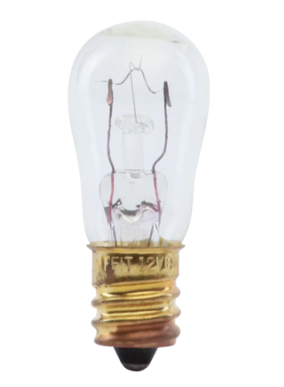 Feit Electric BP6S6-12/RP Soft White S6 Candelabra E12 Base Dimmable Clear Appliance Incandescent Light Bulb, Color Temperature 2700K, Wattage 6W, Voltage 12V - 2 Pack