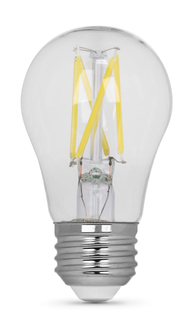 Feit Electric BPA1525/950CA/FIL/2 25W Replacement A15 Daylight Filament LED Light, Color Temperature 5000K, Wattage 2.7W, Voltage 120V Pack-2