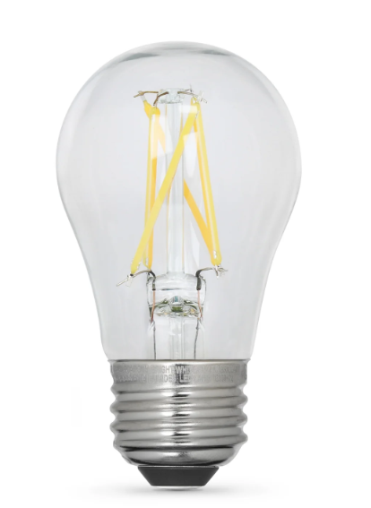 Feit Electric BPA1540930CAFIL/2 40W Replacement A15 Bright White Filament LED Light, Color Temperature 3000K, Wattage 5W, Voltage 120V Pack 2
