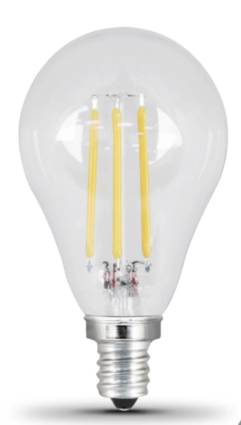 Feit Electric BPA1575/827/FIL/2 75W Replacement A15 Dimmable Soft White Enhance Glass Filament Color Temperature 2700K, Wattage 8.5W, Voltage 120V Pack 2