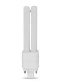 Feit Electric BPPLD18E827LEDG2HDRP 18W Equivalent G24q-2 Base Direct Replacement (Type A) Double Twin Tube PL LED Bulb, Color Temperature 2700K, Wattage 7W