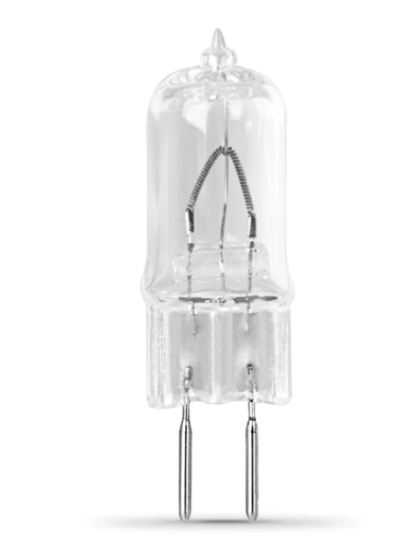 Feit Electric BPQ100T4/JCD/RP Warm White Bi-Pin GY6.35 Base (T4 Replacement) Halogen Replacement Light Bulb, Color Temperature 3000K, Wattage 100W, Voltage 120V