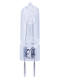 Feit Electric BPQ100T4/JCD Warm White T4 Dimmable Candelabra GY6.35 Lamp Base Halogen Light Bulb, Wattage 100W, Voltage 120V