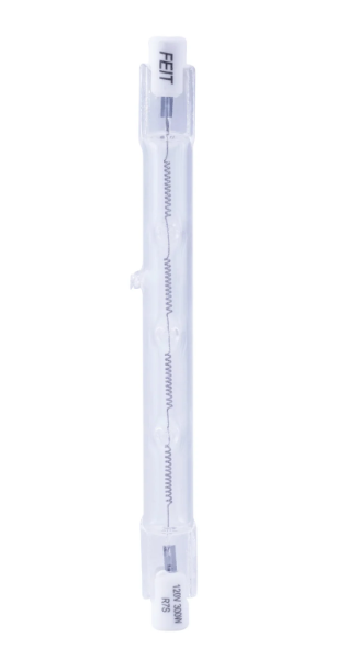 Feit Electric BPQ300T3/CL 300W Warm White (3000K) R7S Base T3 Dimmable Halogen Light Bulb Color Temperature 3000K, Wattage 300W, Voltage 120V Pack 1