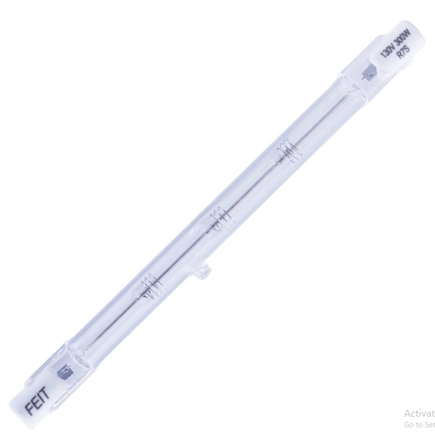 Feit Electric BPQ300T3/CL/RS/2 Halogen Bulb, 300 W, R7 Lamp Base, J T3 ...