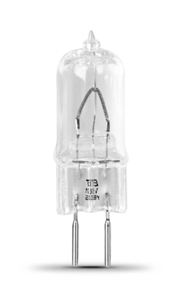 Feit Electric BPQ35T4/JCD- 35W Bright White (3000K) GY6.35 Base (T4 Replacement) Dimmable Clear Quartz Halogen Light Bulb Color Temperature 3000K, Wattage 35W, Voltage 120V Pack 1