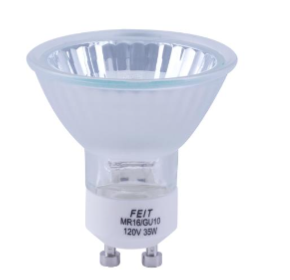 Feit Electric BPQ50MR16IFGU103HDRP Bright White MR16 GU10 Bi-pin Base Dimmable Halogen Light Bulb, Color Temperature 3000K, Wattage 35W, Voltage 120V - 3 Pack