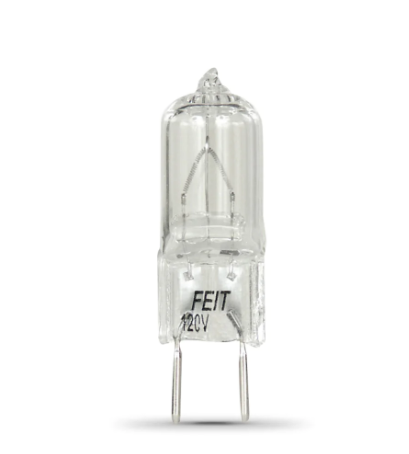 Feit Electric BPQ50/G8/RP Warm White G8 Base T4 Halogen Light Bulb, Color Temperature 3000K, Wattage 50W, Voltage 120V