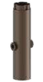 Westgate BPS-LH2 Flood Light Bollard Pole System Double Lamp Holder Section 1 Foot W/ 1/2 Inch Hub