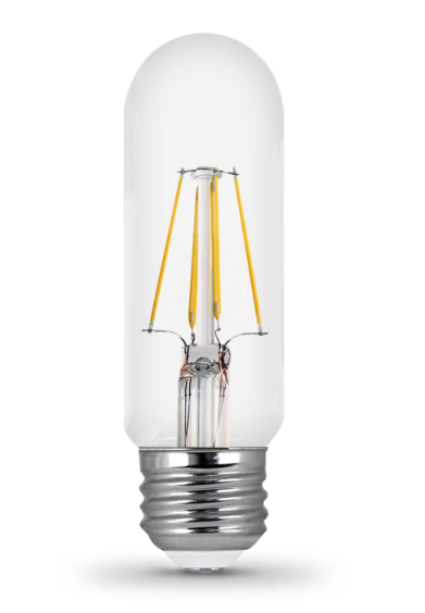 Feit Electric BPT1040/950CA/RP 4.5W (40W Replacement) Daylight (5000K) E26 Base (T10 Replacement) Dimmable Enhance Glass Filament LED Replacement Light Bulb Color Temperature 5000K, Wattage 4.5W, Voltage 120V Pack 1
