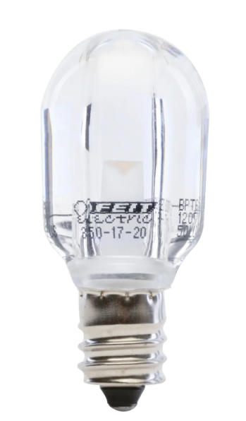 Feit Electric BPT6/SU/LED 1.2W (15W Replacement) Warm White (3000K) E12 Base T6 Specialty LED Light Color Temperature 3000K, Wattage 1.2W, Voltage 120V Pack 6