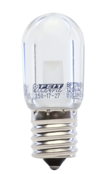 Feit Electric BPT7N/SU/LED 15W Replacement E17 Base T7 Specialty LED Light Color Temperature 3000K, Wattage 1.5W, Voltage 120V Pack 1