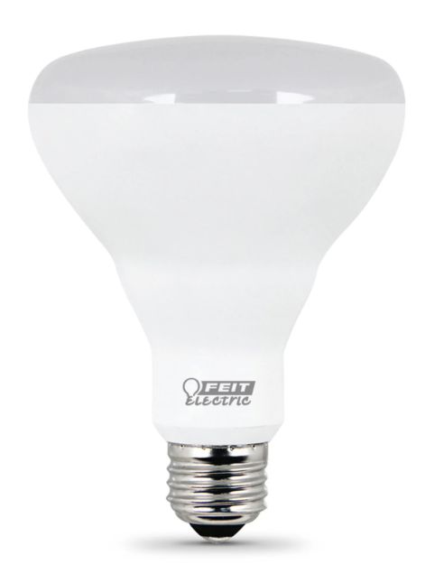 Feit Electric BR30/10KLED/3 9.5W (65W Replacement) Soft White (2700K) E26 Base BR30 Reflector LED Light Bulb Color Temperature 2700K, Wattage 9.5W, Voltage 120V Pack 3
